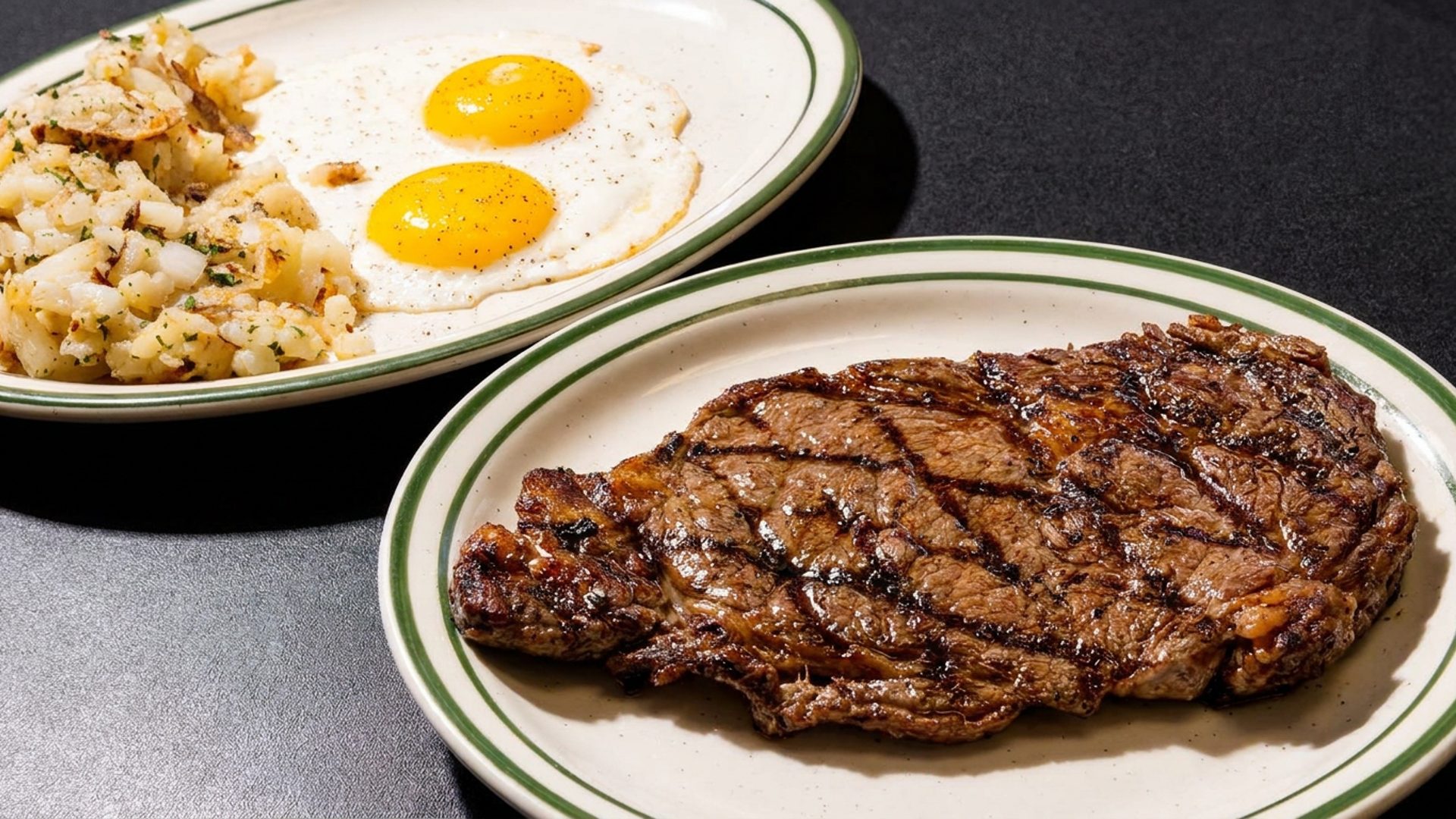 Steak and eggs